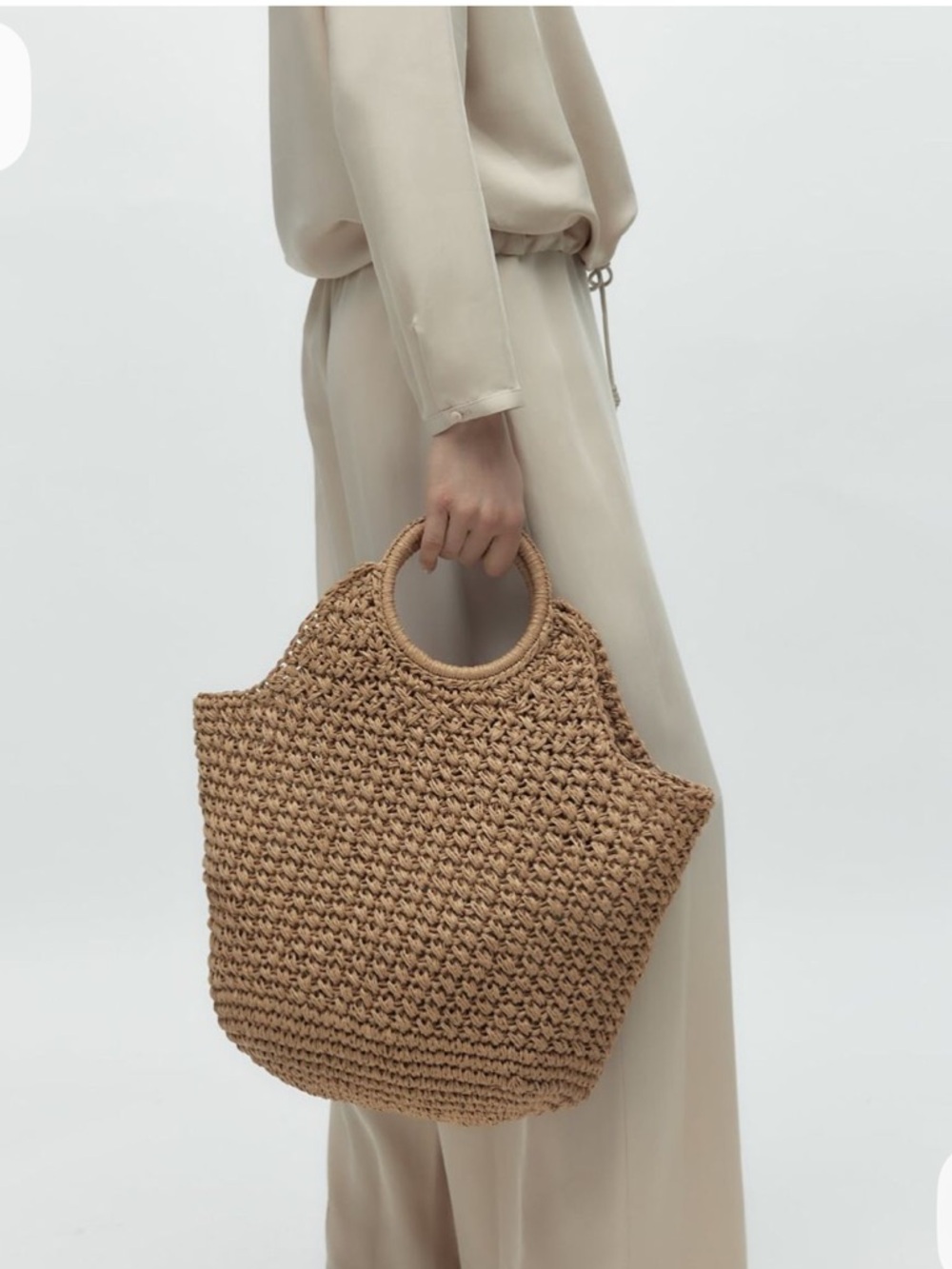 Zara Woven Straw Tote Bag